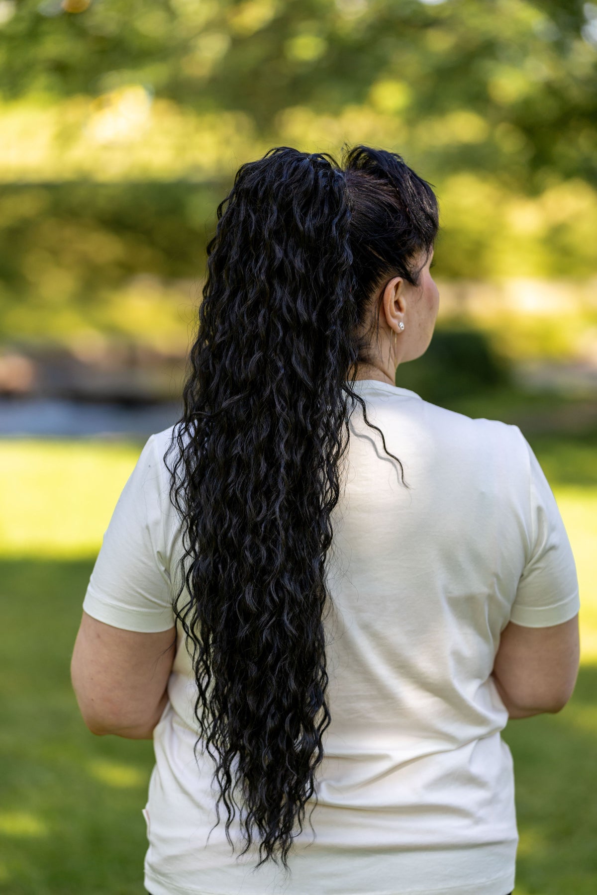 ICHA Beauty Waterwave Hästsvans – syntetisk hårförlängning 70 cm / 28"