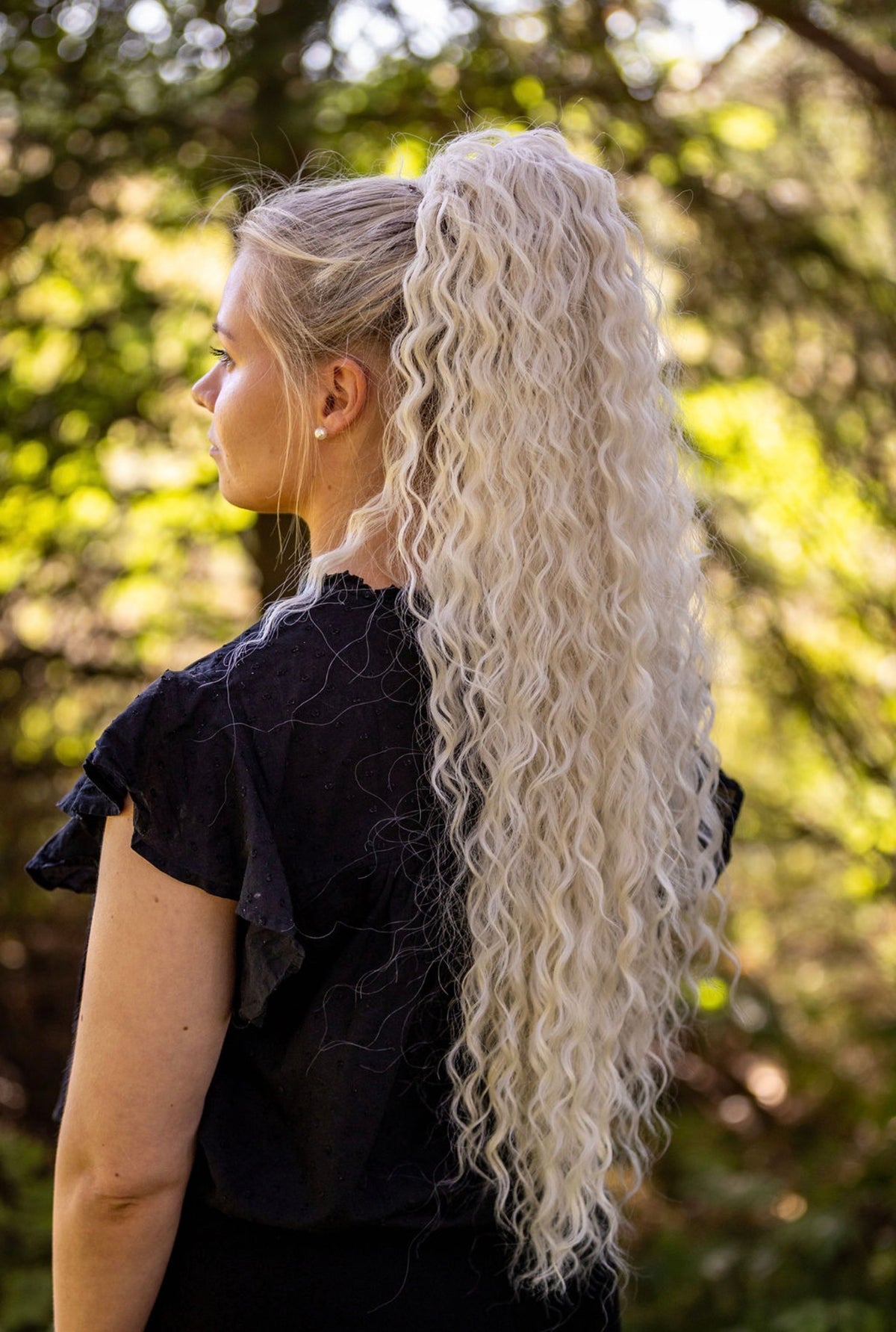 ICHA Beauty Waterwave Hästsvans – syntetisk hårförlängning 70 cm / 28"