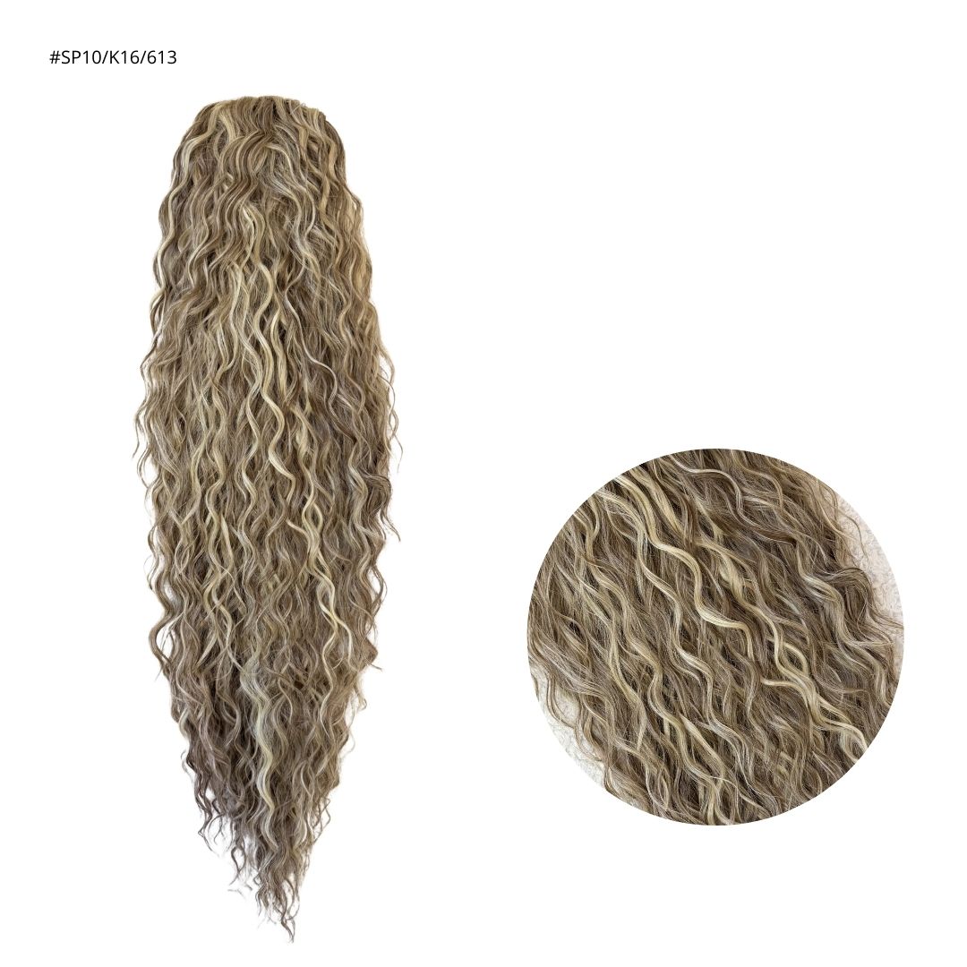 ICHA Beauty Waterwave Hästsvans – syntetisk hårförlängning 70 cm / 28"