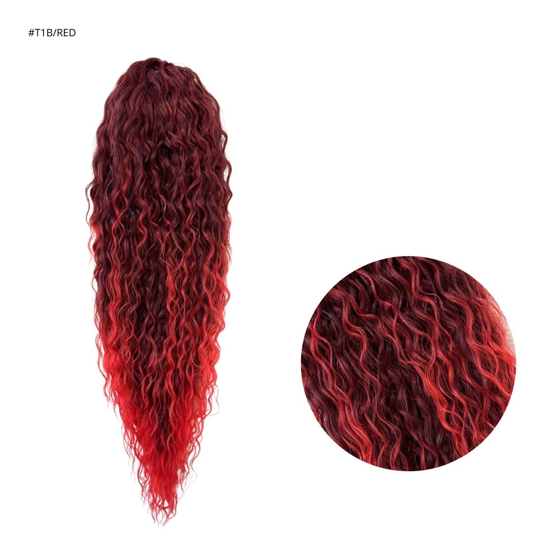 ICHA Beauty Waterwave Hästsvans – syntetisk hårförlängning 70 cm / 28"