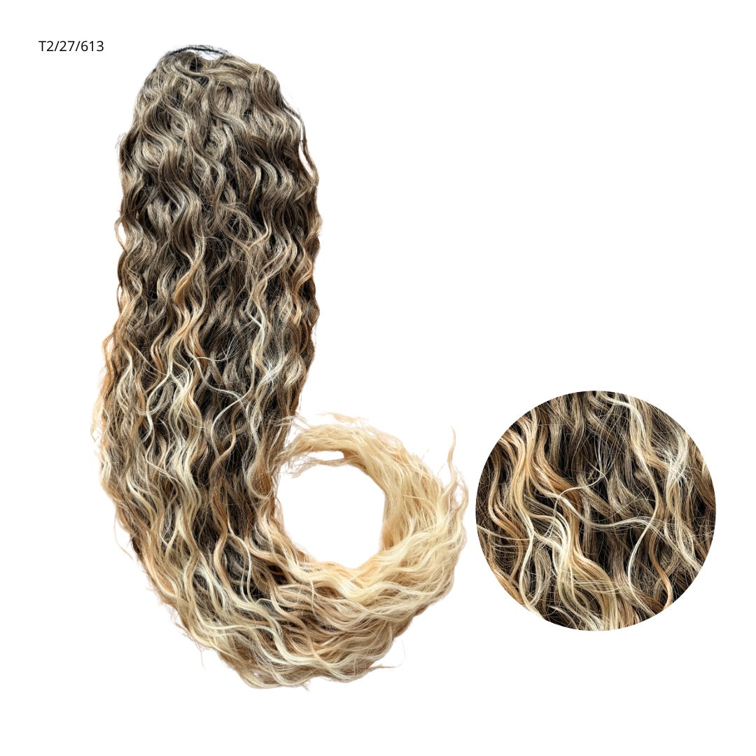 ICHA Beauty Waterwave Hästsvans – syntetisk hårförlängning 70 cm / 28"