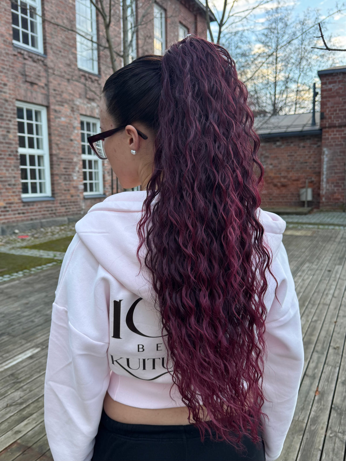 ICHA Beauty Waterwave Hästsvans – syntetisk hårförlängning 70 cm / 28"