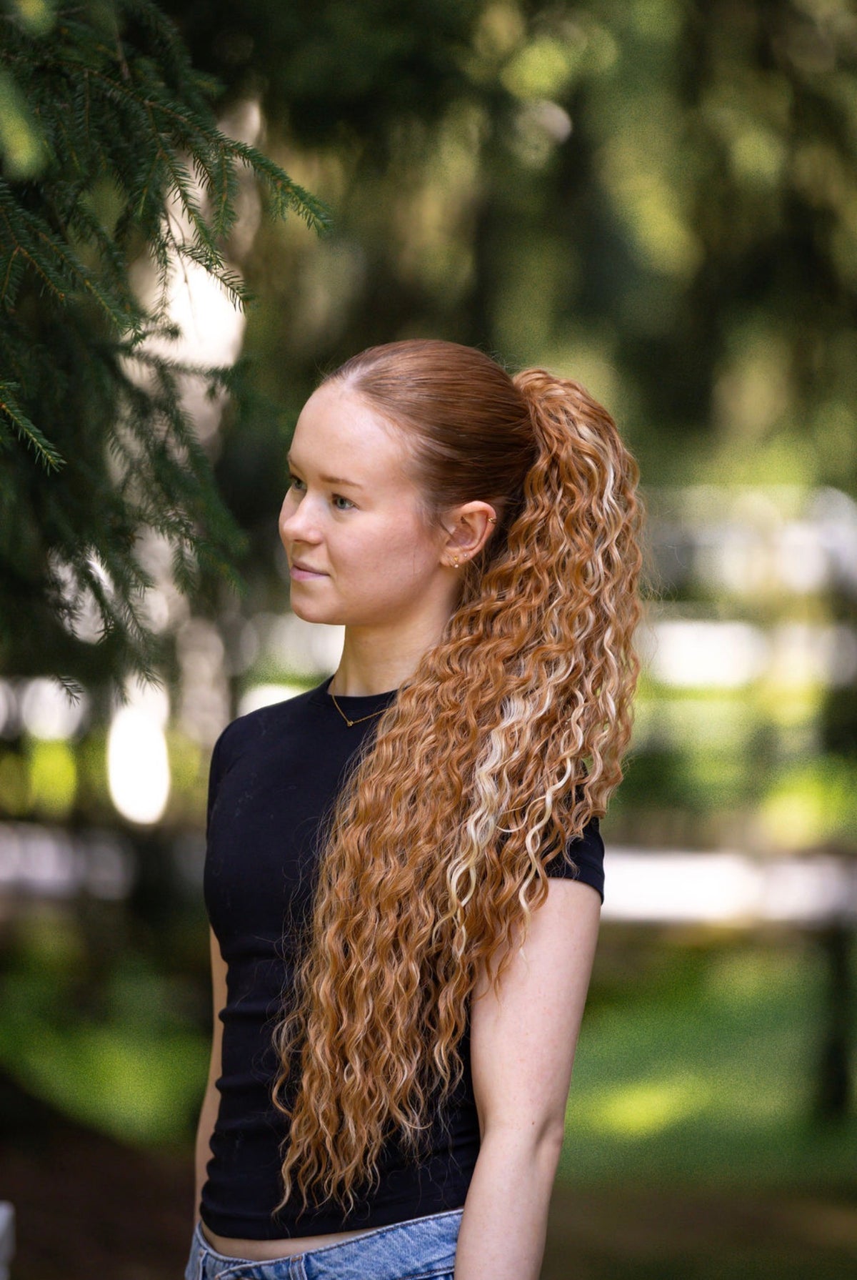 ICHA Beauty Waterwave Hästsvans – syntetisk hårförlängning 70 cm / 28"