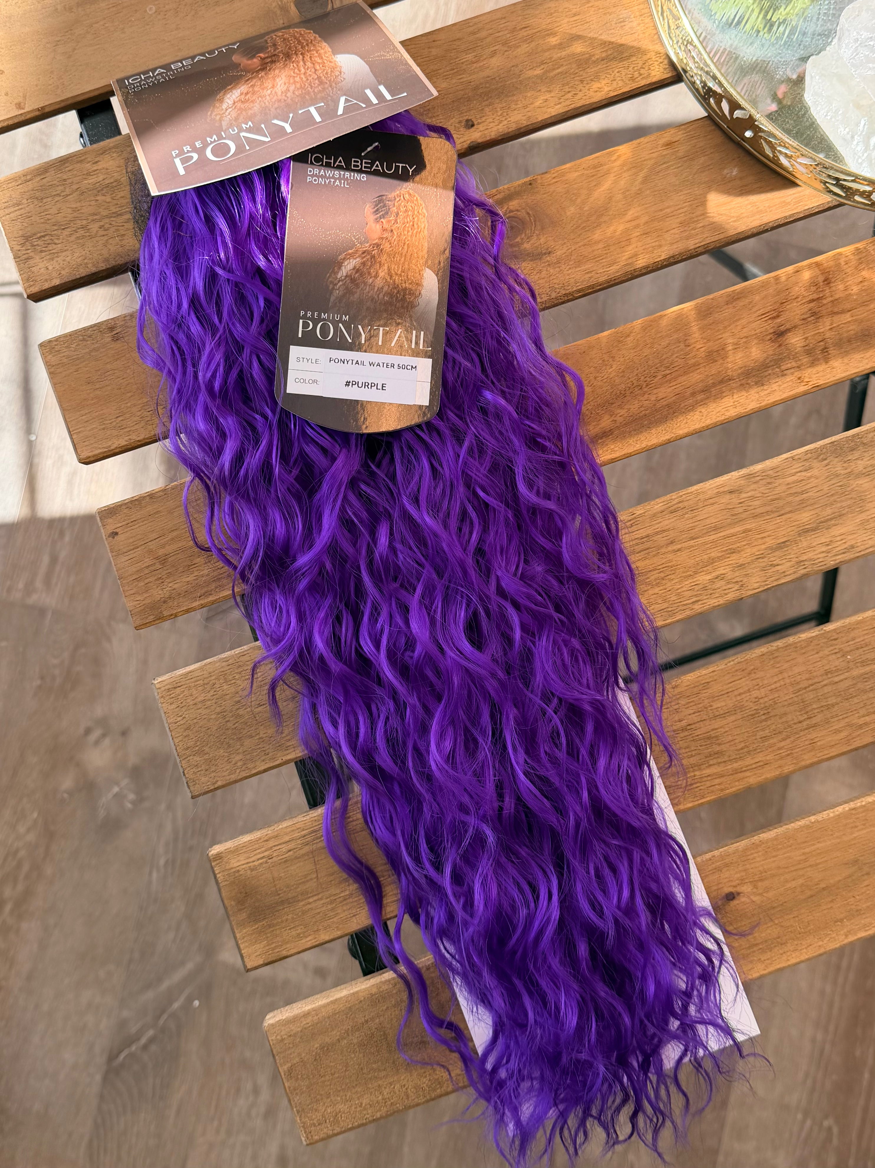 ICHA Beauty Waterwave Hästsvans – syntetisk hårförlängning 50 cm / 20"