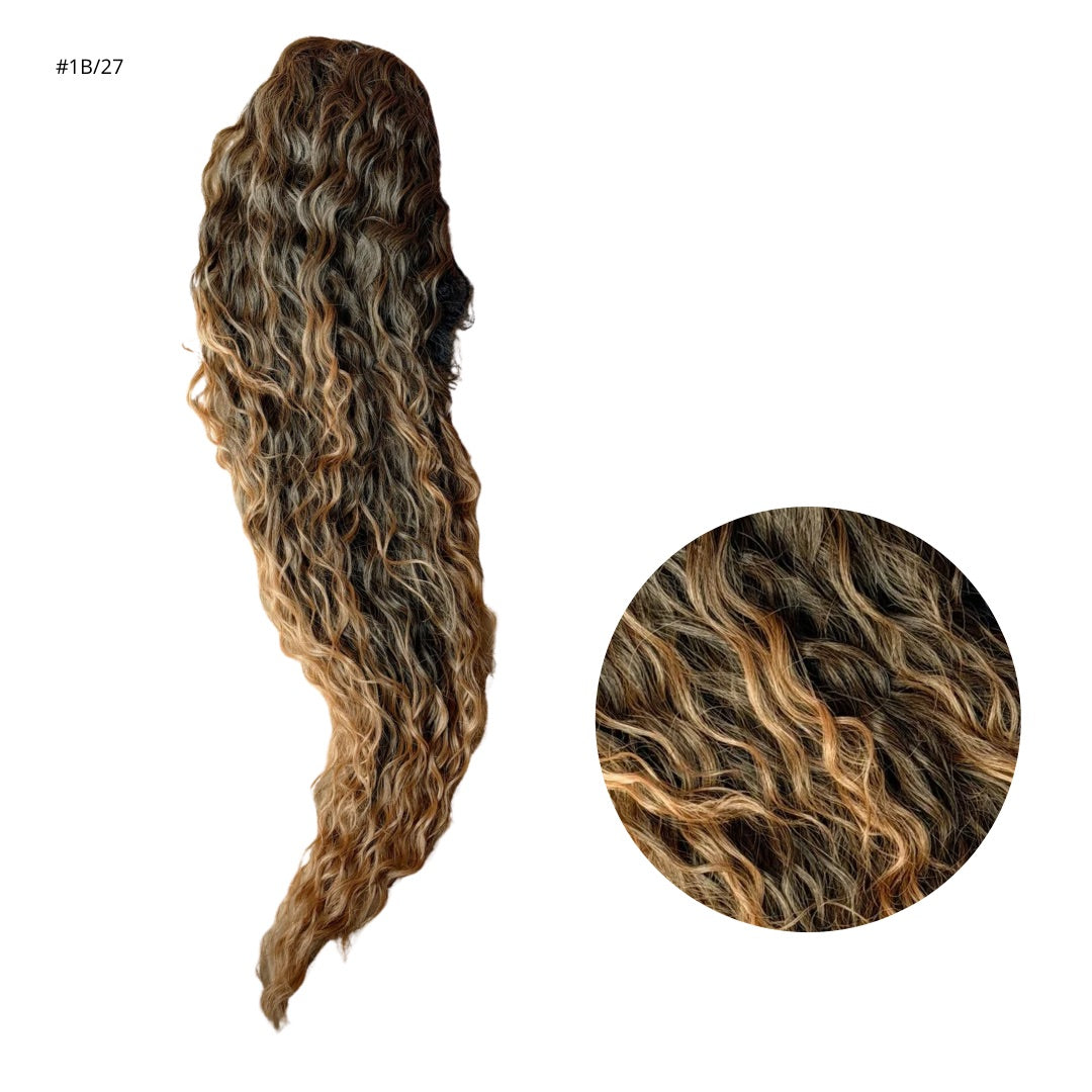 ICHA Beauty Waterwave Hästsvans – syntetisk hårförlängning 70 cm / 28"
