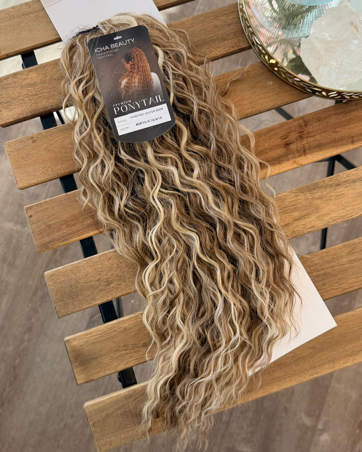 ICHA Beauty Waterwave Hästsvans – syntetisk hårförlängning 50 cm / 20"