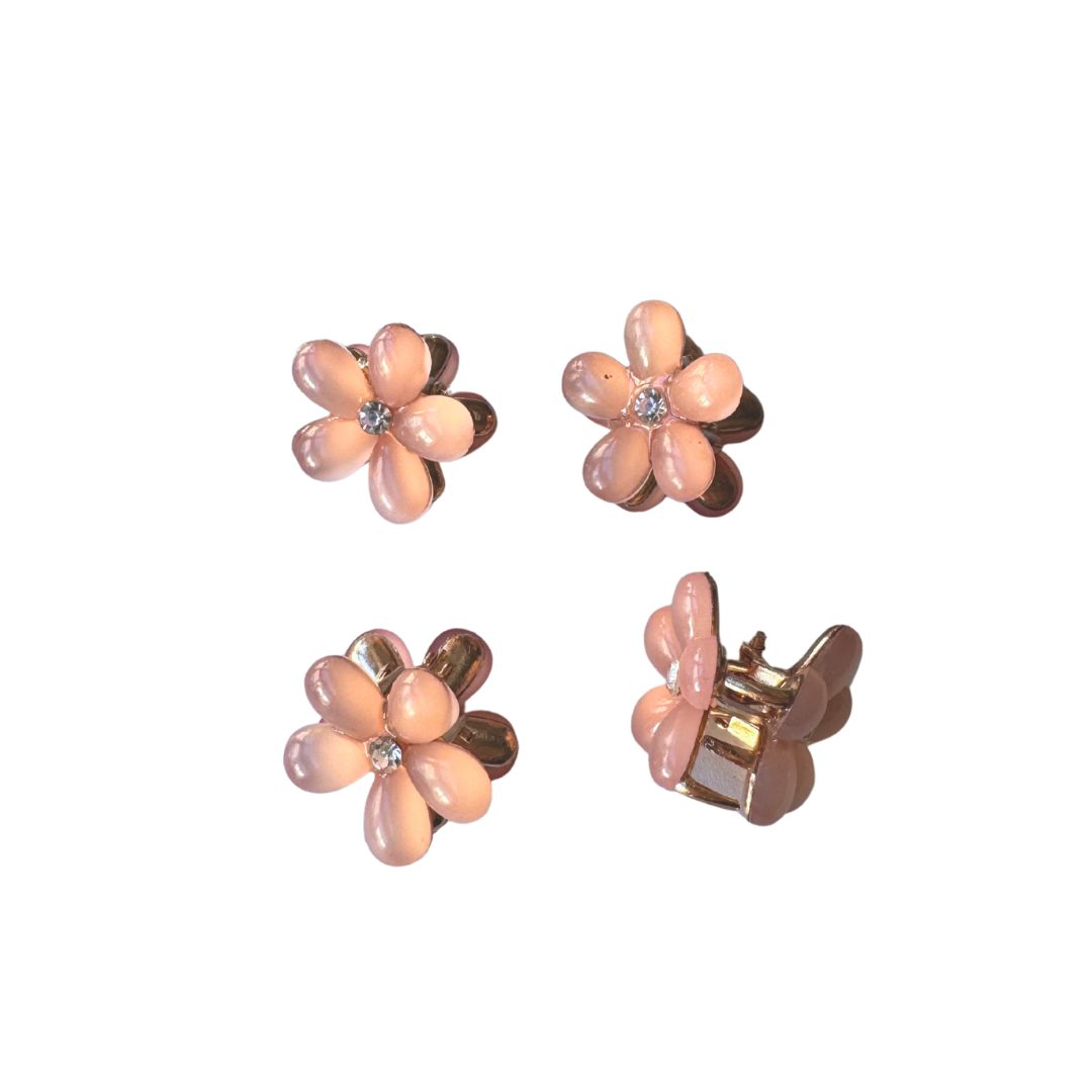 Liten blommönsterklips 4 st