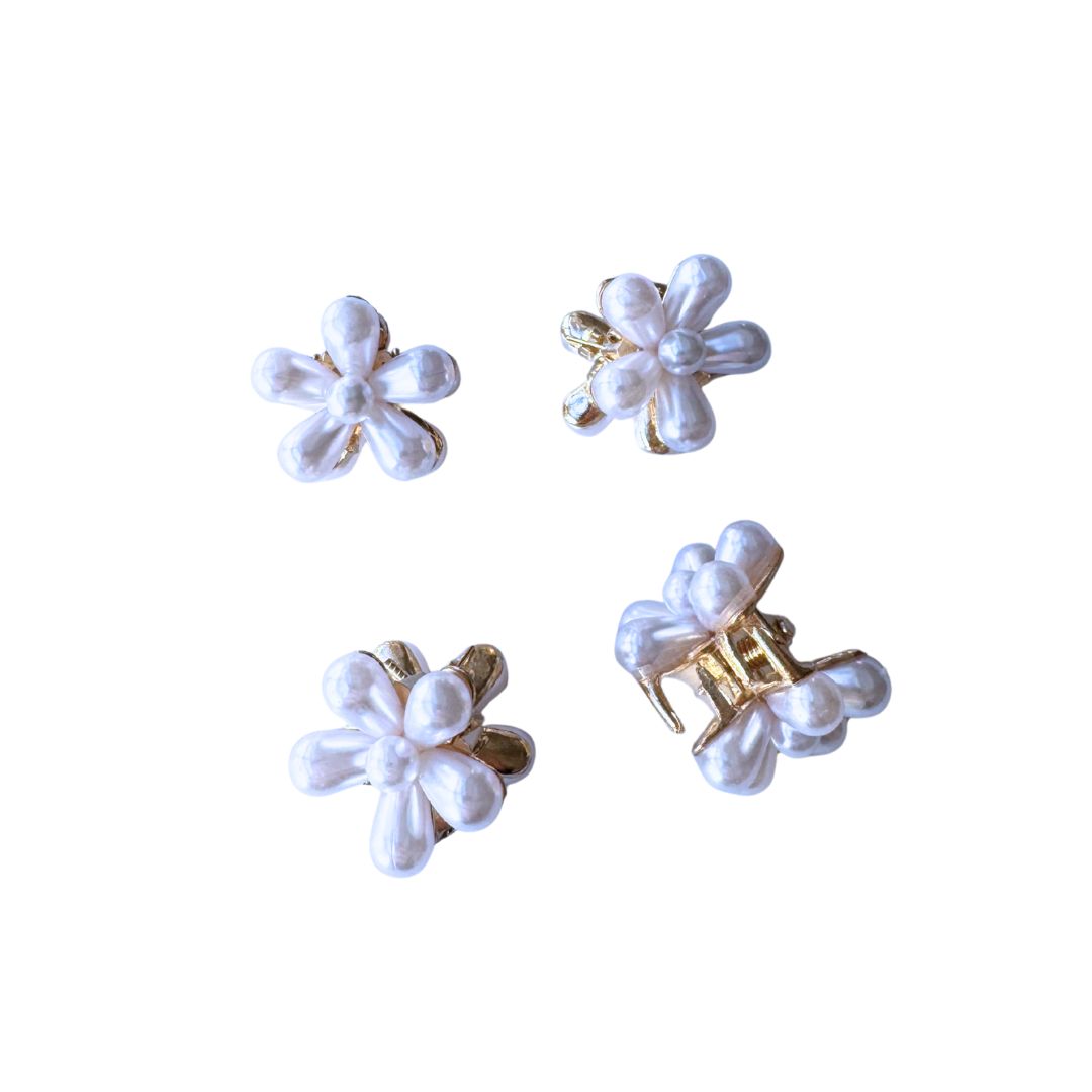 Liten blommönsterklips 4 st