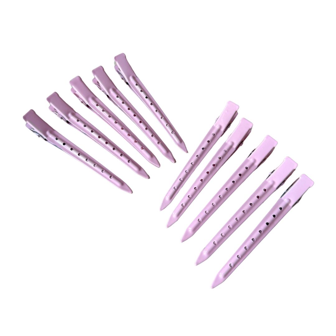Hair clips pink 10 pcs