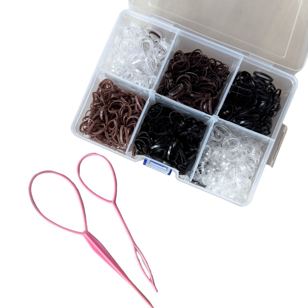 Hair ties and hair clips box