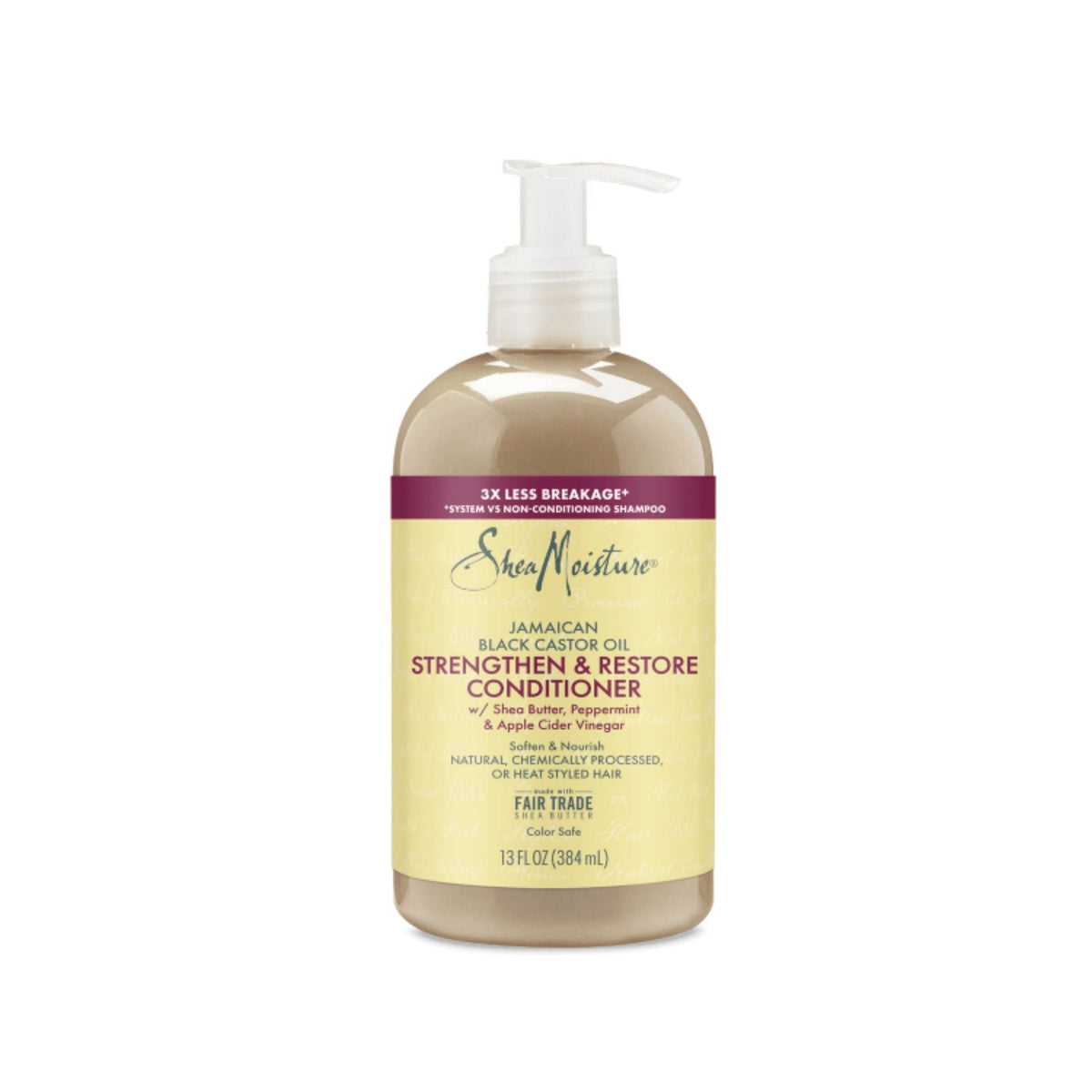 SheaMoisture Jamaican Black Castor Oil Strengthen & Restore Hoitoaine 384 ml - Kuituhiukset.fi